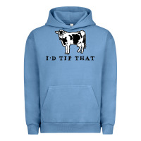 Pigment Pebble Blue i'd tip that funny cow tipping design Urban Hoodie - artisFamous