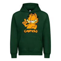 Forest Green Funny Garfild new vector design Urban Hoodie - artisFamous