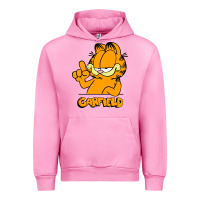 Fuchsia Pink Funny Garfild new vector design Urban Hoodie - artisFamous