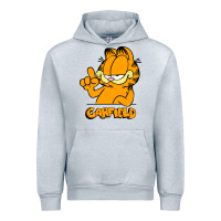 Heather Grey Funny Garfild new vector design Urban Hoodie - artisFamous