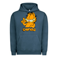 Pigment Midnight Navy Funny Garfild new vector design Urban Hoodie - artisFamous