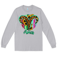 Moon Dust Aries Zodiac Sign Sunflower Leopard Serape Long Sleeve Tee - RanaPortraitStore