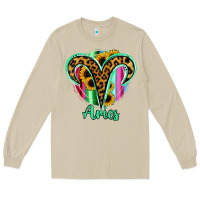 Mushroom Aries Zodiac Sign Sunflower Leopard Serape Long Sleeve Tee - RanaPortraitStore