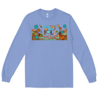 Colony Blue i think i love fall most of all libbey glass Long Sleeve Tee - BundleAndBundleShop