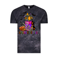 Cloud Black Horror Coffee Vintage Tee - FaDigitalArtStudio