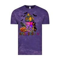 Cloud Purple Horror Coffee Vintage Tee - FaDigitalArtStudio
