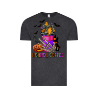 Vintage Black Horror Coffee Vintage Tee - FaDigitalArtStudio