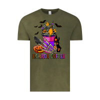 Vintage Olive Horror Coffee Vintage Tee - FaDigitalArtStudio