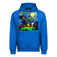 Cobalt starry night print van gogh parody Urban Hoodie - artisFamous