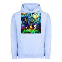 Pigment Grape Ice starry night print van gogh parody Urban Hoodie - artisFamous