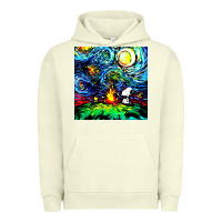 Pigment Pistachio starry night print van gogh parody Urban Hoodie - artisFamous