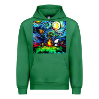 Emerald starry night print van gogh parody Urban Hoodie - artisFamous