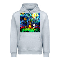Heather Grey starry night print van gogh parody Urban Hoodie - artisFamous