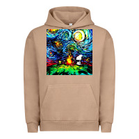 Pigment Burro starry night print van gogh parody Urban Hoodie - artisFamous