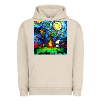 Pigment French Oak starry night print van gogh parody Urban Hoodie - artisFamous
