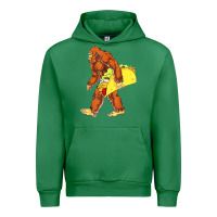 Emerald bigfoot carrying taco Urban Hoodie - artisFamous