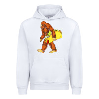 White bigfoot carrying taco Urban Hoodie - artisFamous
