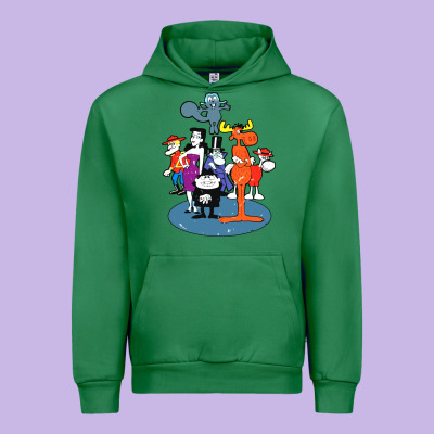 Rocky & Bullwinkle And Friends Urban Hoodie Designed By Artisfamous