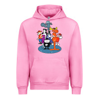 Fuchsia Pink rocky & bullwinkle and friends Urban Hoodie - artisFamous