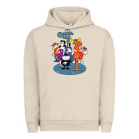 Pigment French Oak rocky & bullwinkle and friends Urban Hoodie - artisFamous