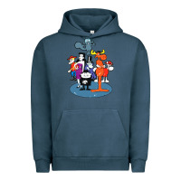 Pigment Midnight Navy rocky & bullwinkle and friends Urban Hoodie - artisFamous