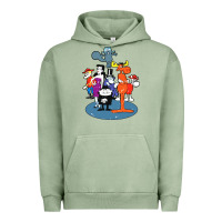 Pigment Oil Green rocky & bullwinkle and friends Urban Hoodie - artisFamous