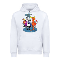 White rocky & bullwinkle and friends Urban Hoodie - artisFamous