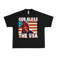 Black God Bless the USA Urban Heavy Tee - FaDigitalArtStudio