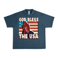 Midnight Navy God Bless the USA Urban Heavy Tee - FaDigitalArtStudio