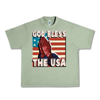 Oil Green God Bless the USA Urban Heavy Tee - FaDigitalArtStudio