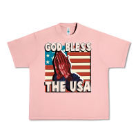 Salmon God Bless the USA Urban Heavy Tee - FaDigitalArtStudio