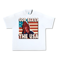 White God Bless the USA Urban Heavy Tee - FaDigitalArtStudio
