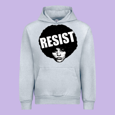 Angela Davis Speaking Urban Hoodie Designed By Artisfamous