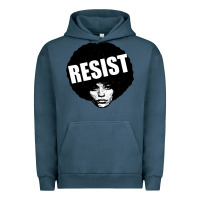 Pigment Midnight Navy angela davis speaking Urban Hoodie - artisFamous