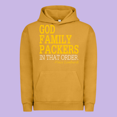 God Family Packers In That Order Urban Hoodie Designed By Artisfamous