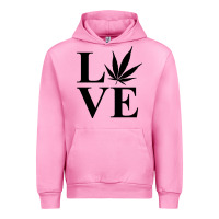 Fuchsia Pink love weed 420 Urban Hoodie - artisFamous