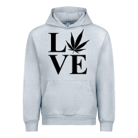 Heather Grey love weed 420 Urban Hoodie - artisFamous