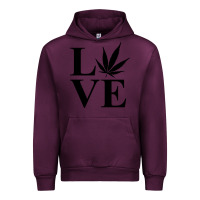 Mauve Wine love weed 420 Urban Hoodie - artisFamous
