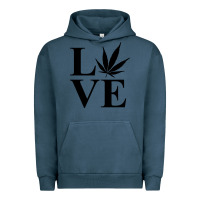 Pigment Midnight Navy love weed 420 Urban Hoodie - artisFamous
