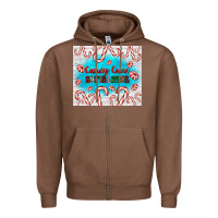Chestnut candy cane Christmas Zipper Hoodie - AdoDesignShop
