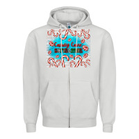 Dove Grey candy cane Christmas Zipper Hoodie - AdoDesignShop