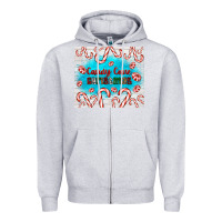 Heather Grey candy cane Christmas Zipper Hoodie - AdoDesignShop
