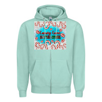 Seafoam candy cane Christmas Zipper Hoodie - AdoDesignShop