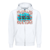 White candy cane Christmas Zipper Hoodie - AdoDesignShop