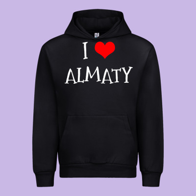 I Love Almaty City Urban Hoodie Designed By Artisfamous