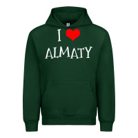 Forest Green i love almaty city Urban Hoodie - artisFamous
