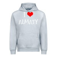 Heather Grey i love almaty city Urban Hoodie - artisFamous