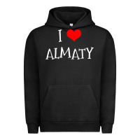 Pigment Black i love almaty city Urban Hoodie - artisFamous