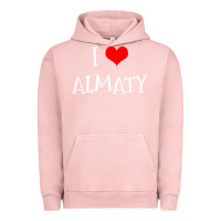 Pigment Salmon i love almaty city Urban Hoodie - artisFamous