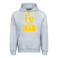 Heather Grey fe man funny superhero for halloween Urban Hoodie - artisFamous